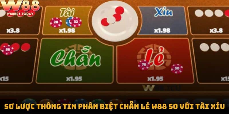 Sơ lược thông tin phân biệt chẵn lẻ w88 so với tài xỉu